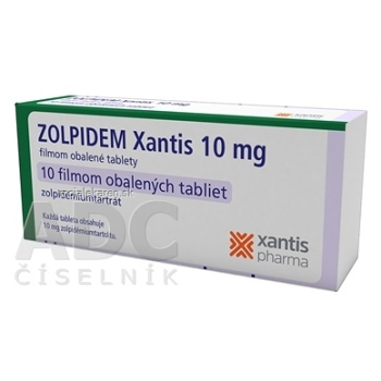 Zolpidem Xantis 10 mg tbl flm 10 mg (blis.PVC/PVDC/Al) 1x10 ks (Lieky na predpis)
