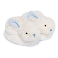 DOUDOU Sada topánočiek s hrkálkami králiček modrý 0-6 mesiacov