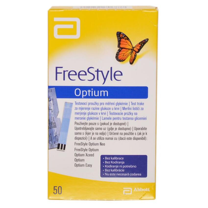 FREESTYLE Optium testovacie prúžky 50 kusov
