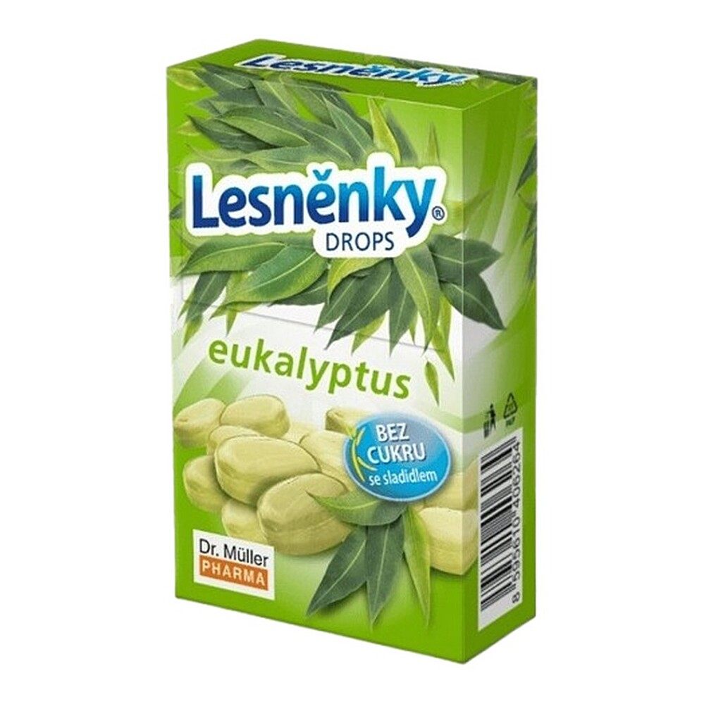 Dr. Müller Lesněnky Eukalyptus drops, bez cukru so sladidlom 38g