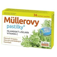 DR. MÜLLER Müllerove pastilky s islandským lišajníkom bez cukru 36 ks