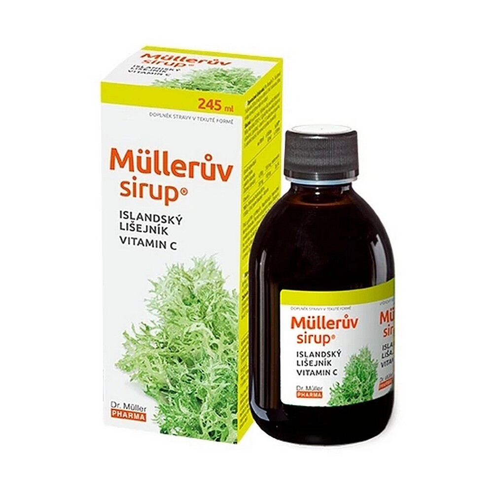 Dr. Müller Müllerův sirup® s islandským lišajníkom a vitamínom C sirup na podporu imunity, zníženie miery únavy a vyčerpania 245 ml