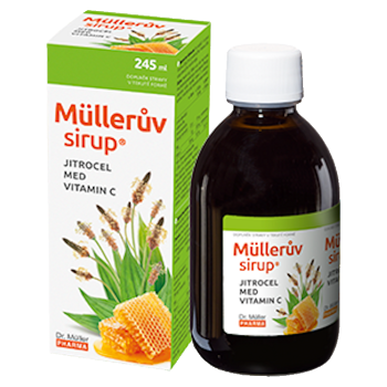 DR. MÜLLER Müllerov sirup s skorocelom medom a vitamínom C 245 ml (Dýchanie, dýchacie cesty) - Prírodné