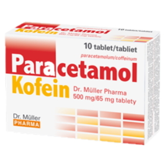DR.MÜLLER Paracetamol Kofein 500mg/65mg 10 tabliet kúpite na Mojalekaren.sk