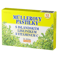 DR. MÜLLER Müllerove pastilky s islandským lišajníkom a vitamínom C 12 pastiliek