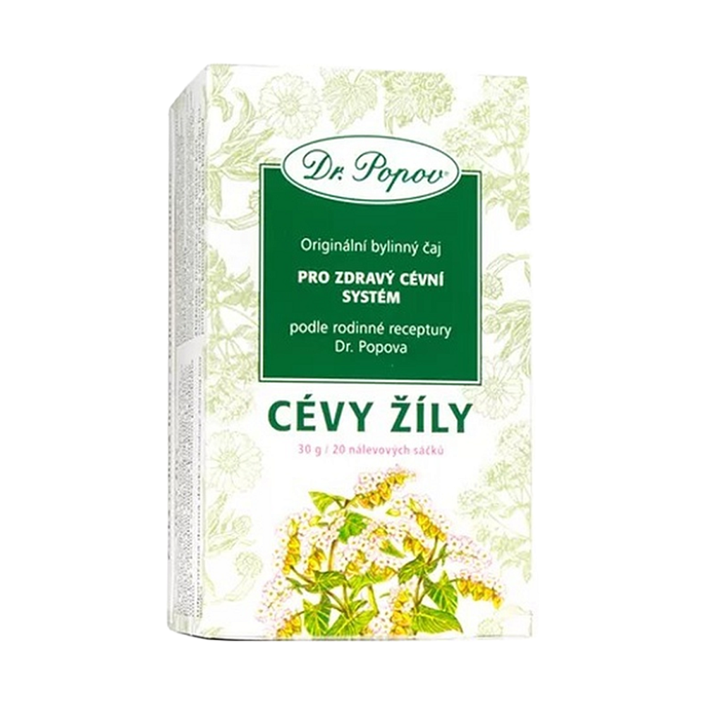 DR. POPOV Čaj cievy žily 20 nálevových sáčkov