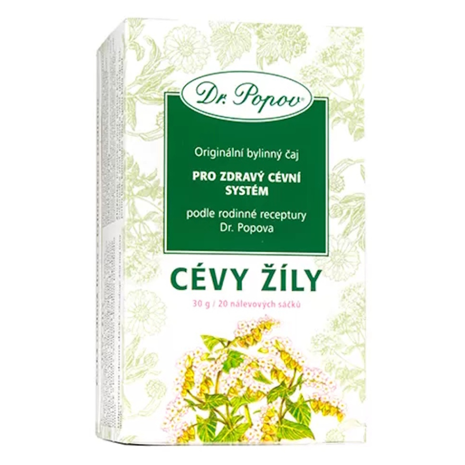 DR. POPOV Čaj cievy žily 20 nálevových sáčkov