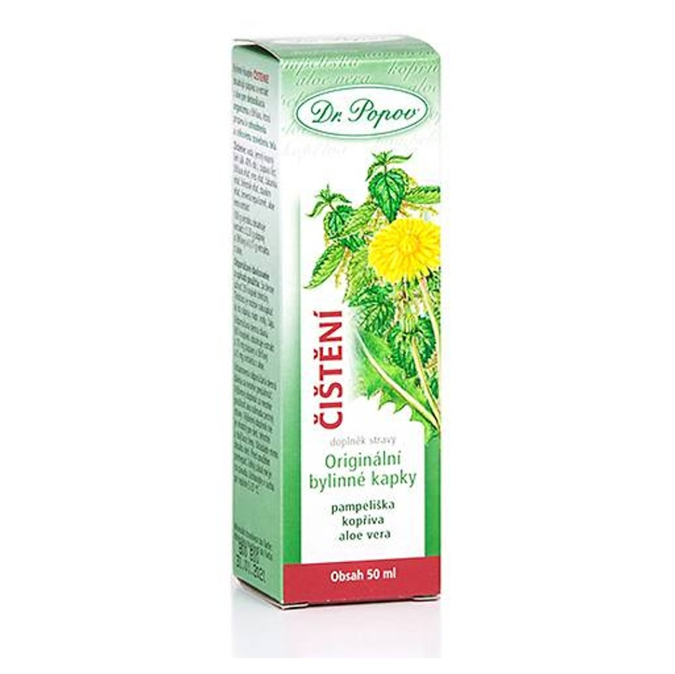 Dr. Popov Originální bylinné kapky Čistenie kvapky s detoxikačným účinkom 50 ml