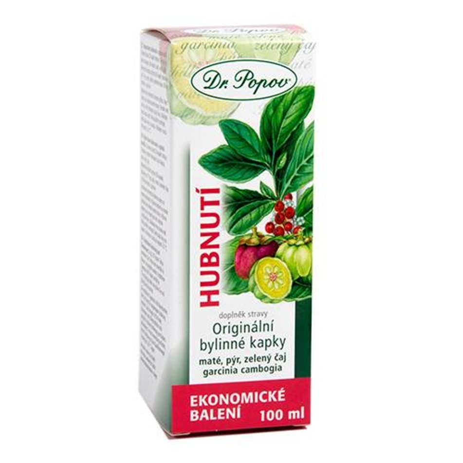 Dr. Popov Originální bylinné kapky Chudnutie kvapky na podporu chudnutia 100 ml