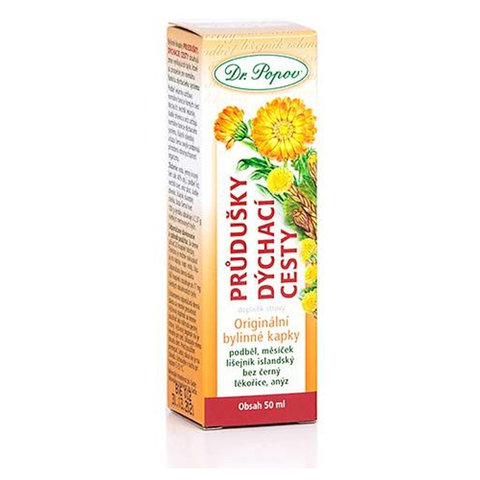 DR.POPOV Kvapky bylinné priedušky-dýchacie cesty 50 ml
