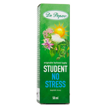 DR.POPOV Študent no stress originálne bylinné kvapky 50 ml (Bylinné výživové doplnky) - Prírodné