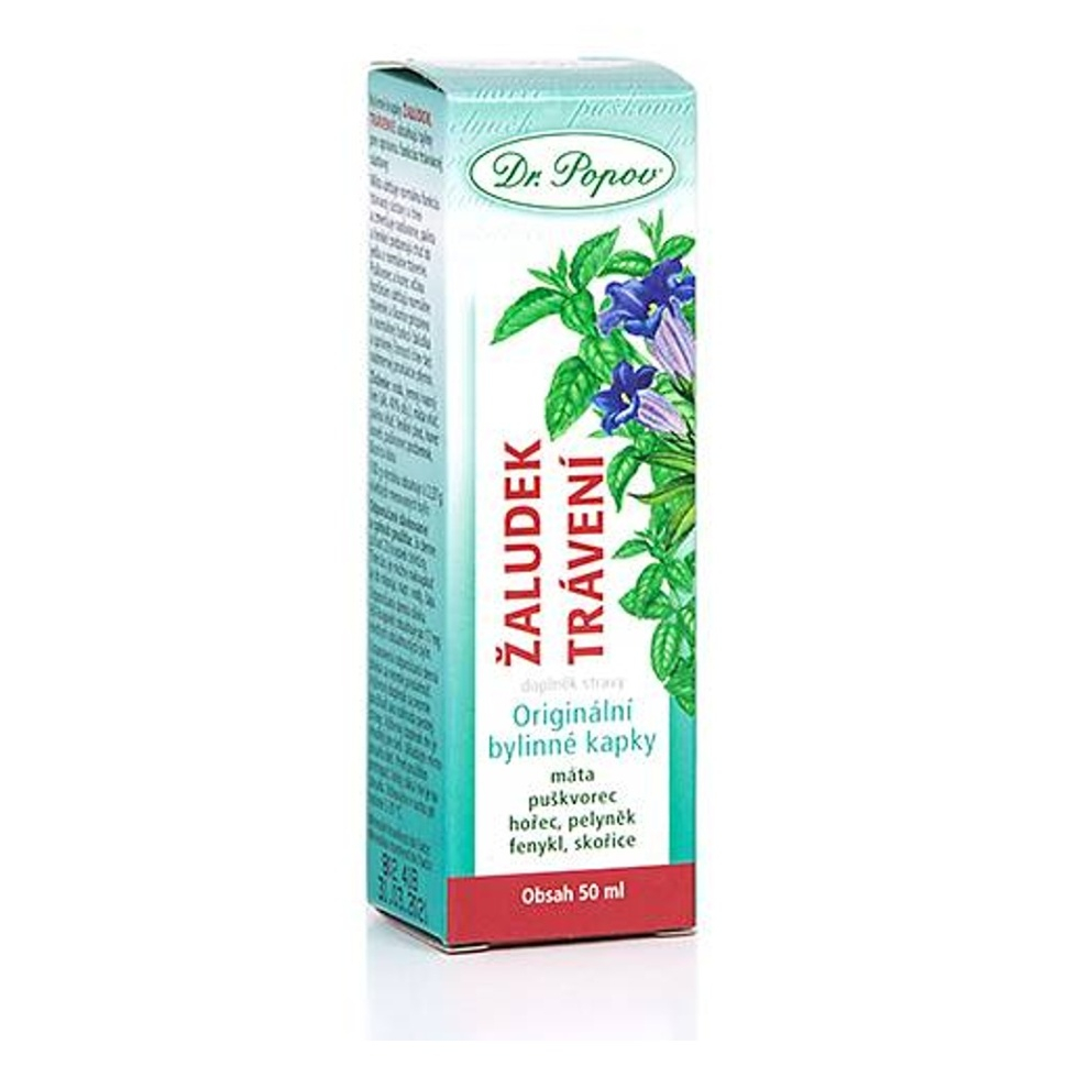Dr. Popov Originální bylinné kapky žaludek - trávení kvapky na podporu trávenia 50 ml
