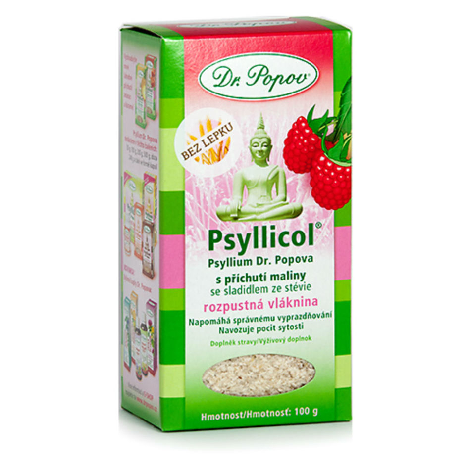 E-shop DR. POPOV Psyllicol s príchuťou maliny 100 g