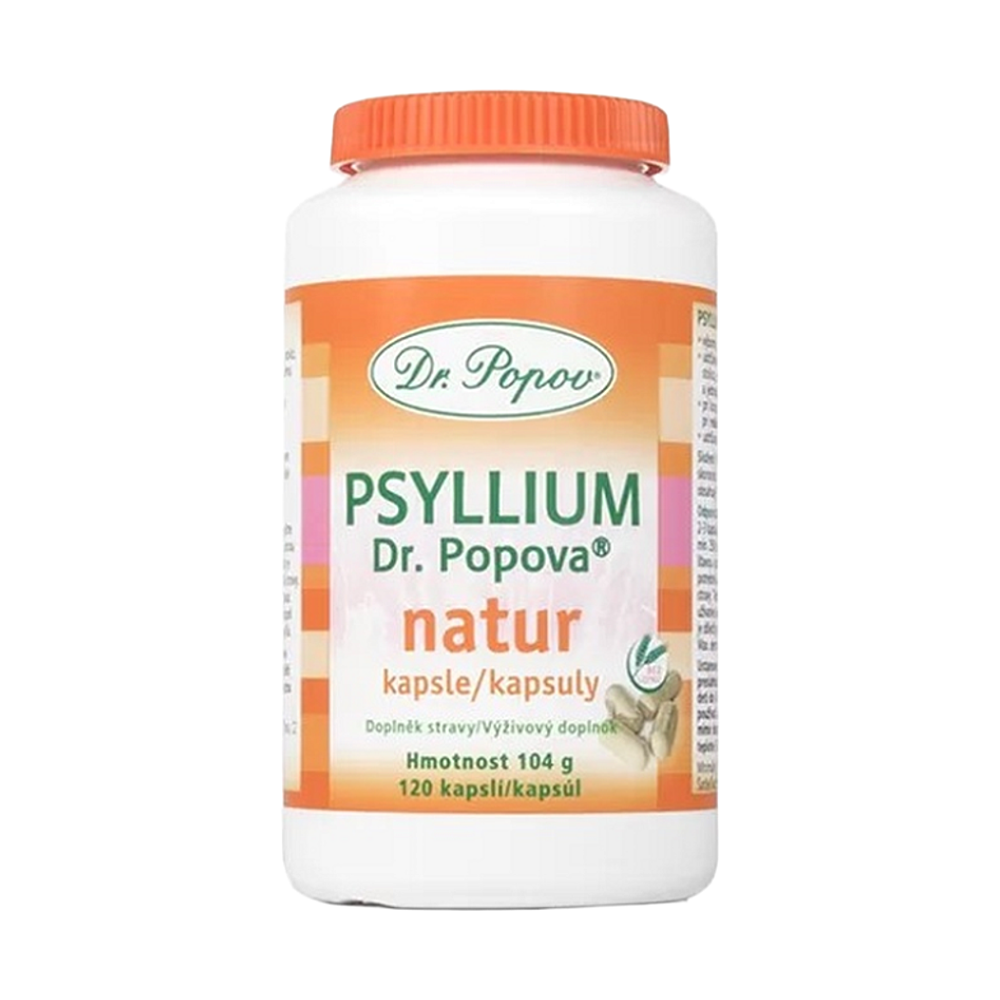 Dr. Popov Psyllium Natur kapsuly s vlákninou 240 cps kúpite na Mojalekaren.sk