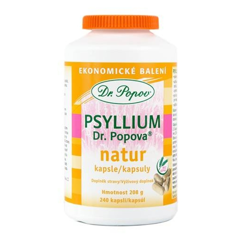 Dr. Popov Psyllium Natur vláknina výživový doplnok 240 cps kúpite na Lekarna.cz
