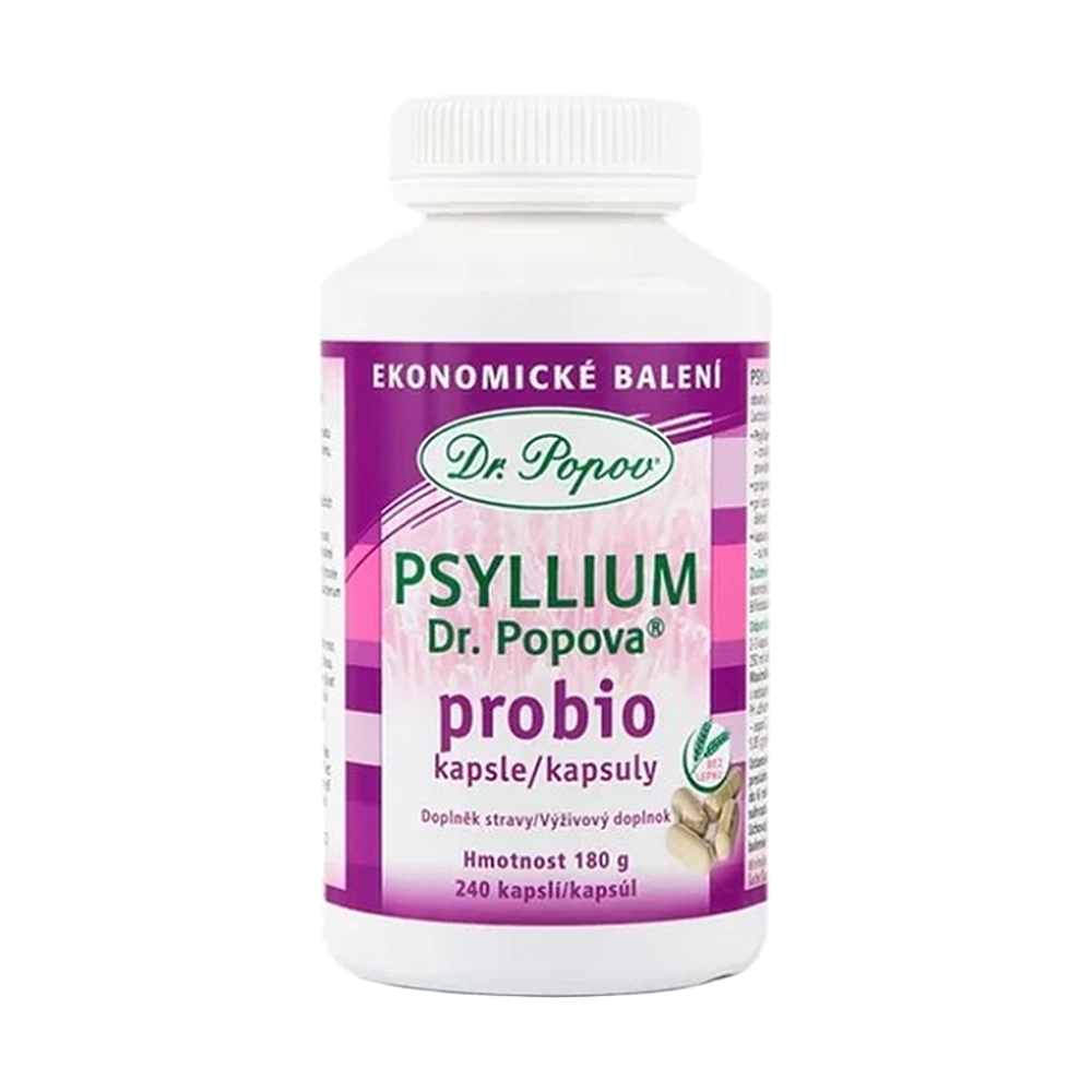 Dr. Popov Psyllium probio kapsuly s probiotikami 120 cps kúpite na Mojalekaren.sk