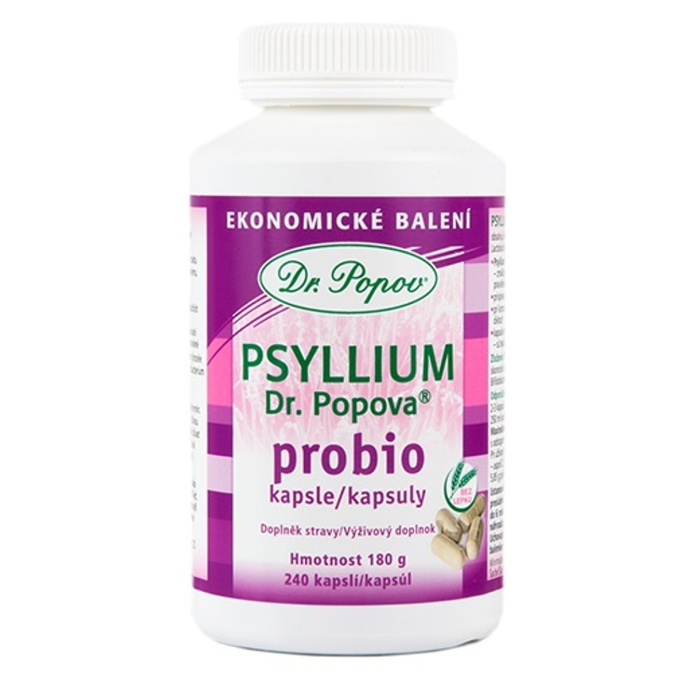 Dr. Popov Psyllium PROBIO kapsuly s probiotikami 240 cps kúpite na Mojalekaren.sk