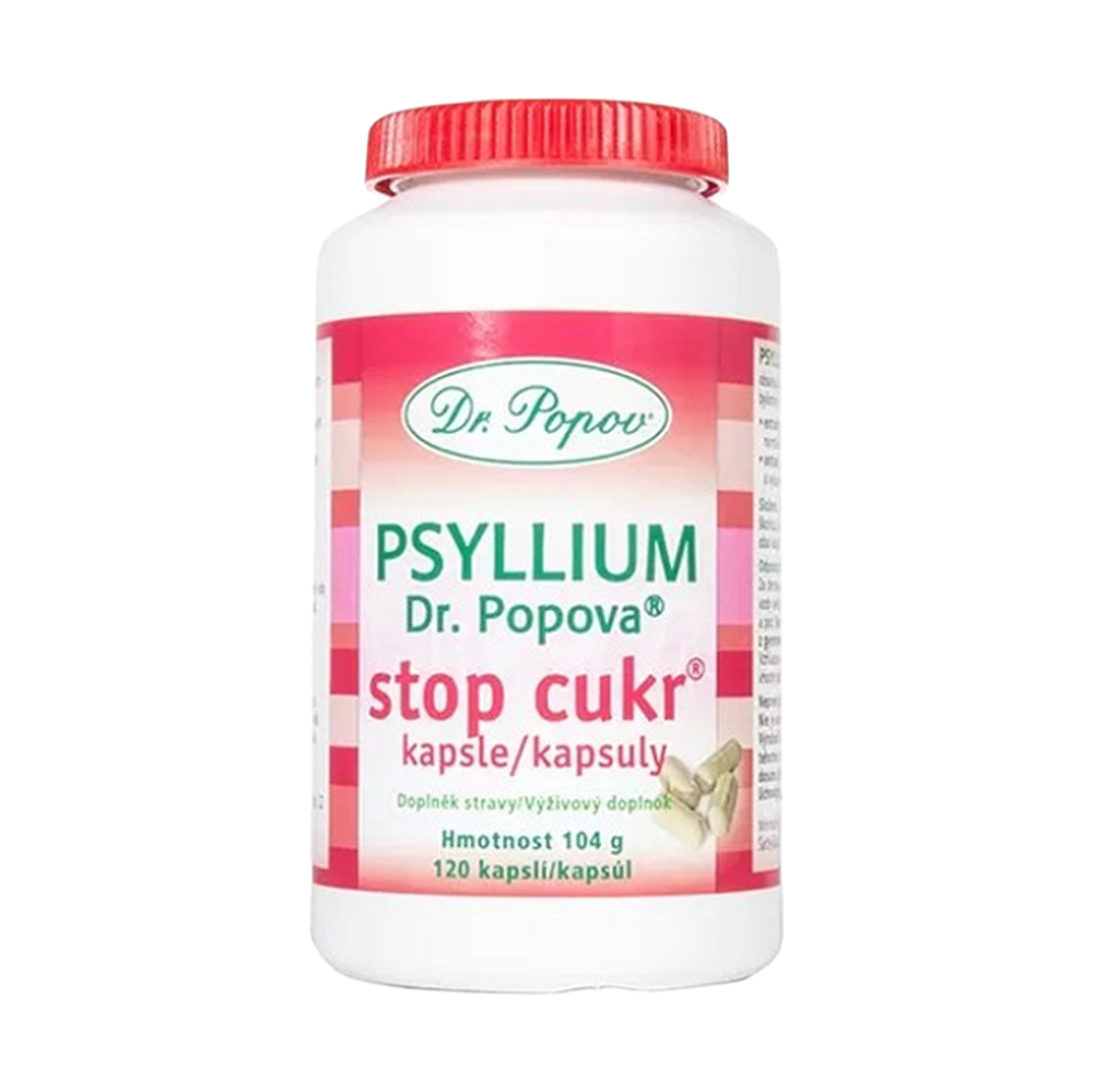 DR. POPOV Psyllium Stop cukor 120 kapsúl kúpite na Mojalekaren.sk