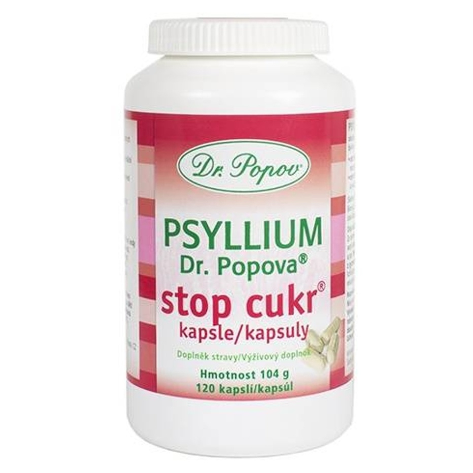 DR. POPOV Psyllium Stop cukor 120 kapsúl kúpite na Mojalekaren.sk