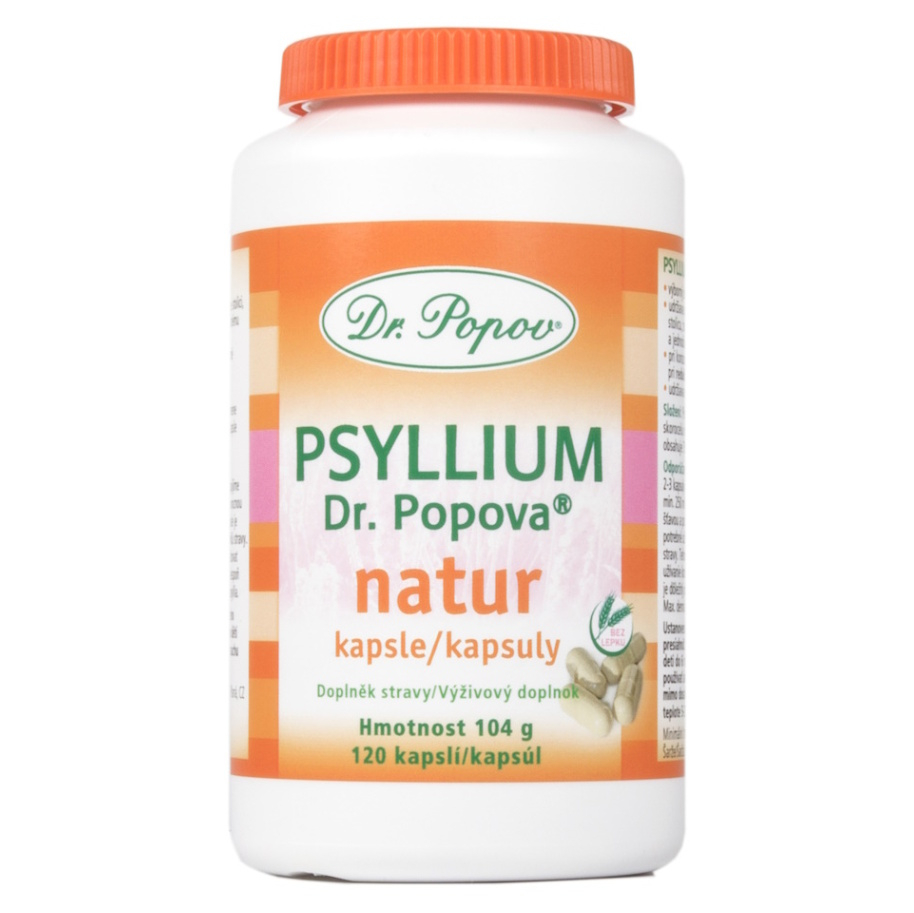 E-shop DR. POPOV Psyllium natur 120 kapsúl