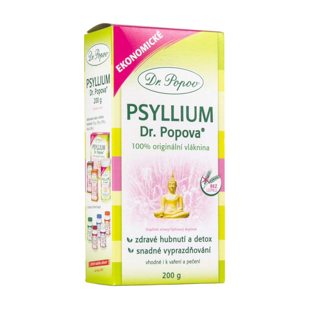 Dr. Popov Psyllium Indická rozpustná vláknina vláknina 200 g kúpite na Mojalekaren.sk