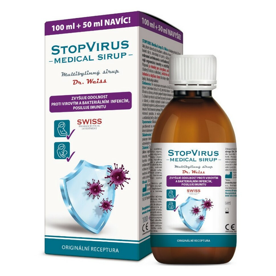 Dr.Weiss STOPVIRUS Medical sirup zdravotnícka pomôcka na ochranu proti vírusom a baktériám 150 ml kúpite na Mojalekaren.sk