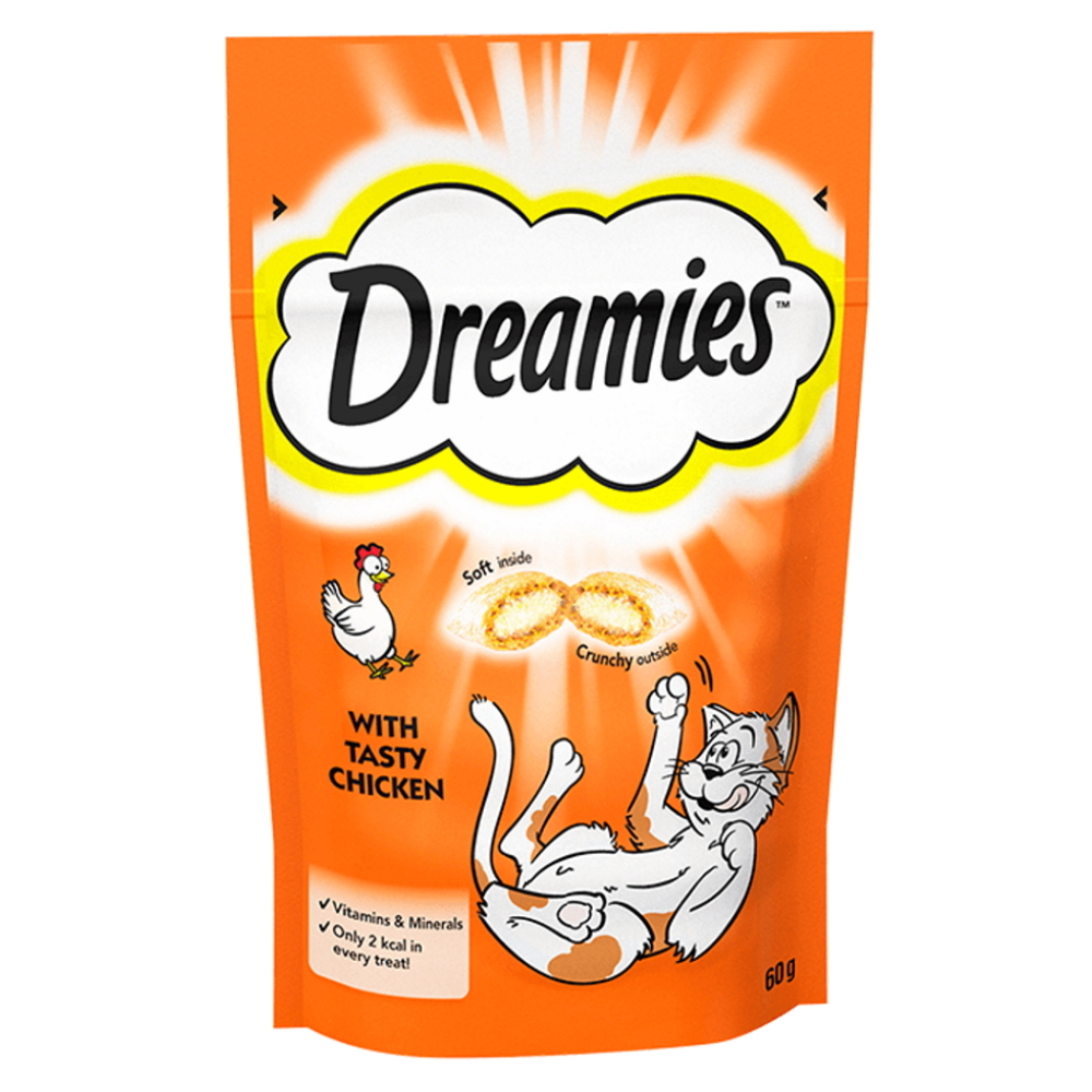 E-shop DREAMIES pochúťka pre mačky s kuracím 60 g