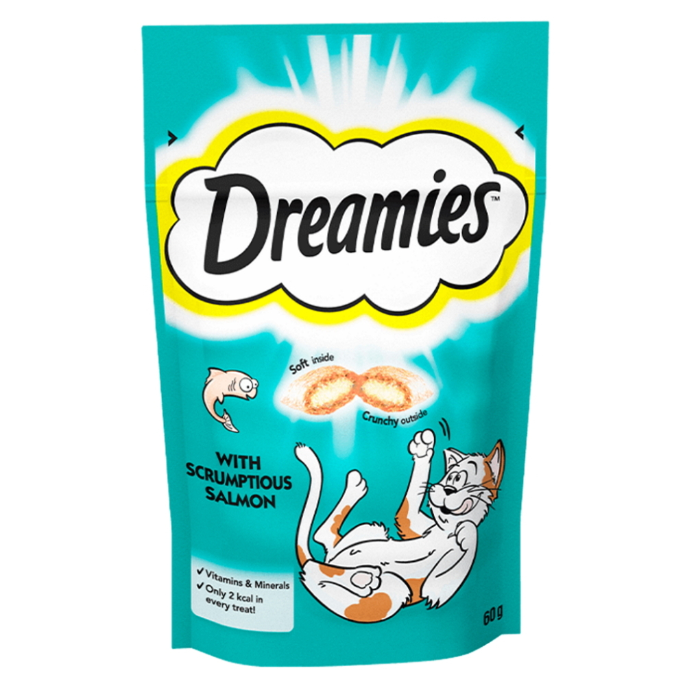 E-shop DREAMIES pochúťka pre mačky s lososom 60 g