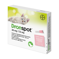 DRONSPOT 30 mg/7,5 mg spot-on pre malé mačky 2x0,35 ml