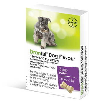 DRONTAL Dog Flavour 150/144/50 mg 2 tablety