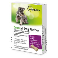 DRONTAL Dog Flavour 150/144/50 mg 2 tablety