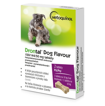DRONTAL Dog Flavour 150/144/50 mg 2 tablety