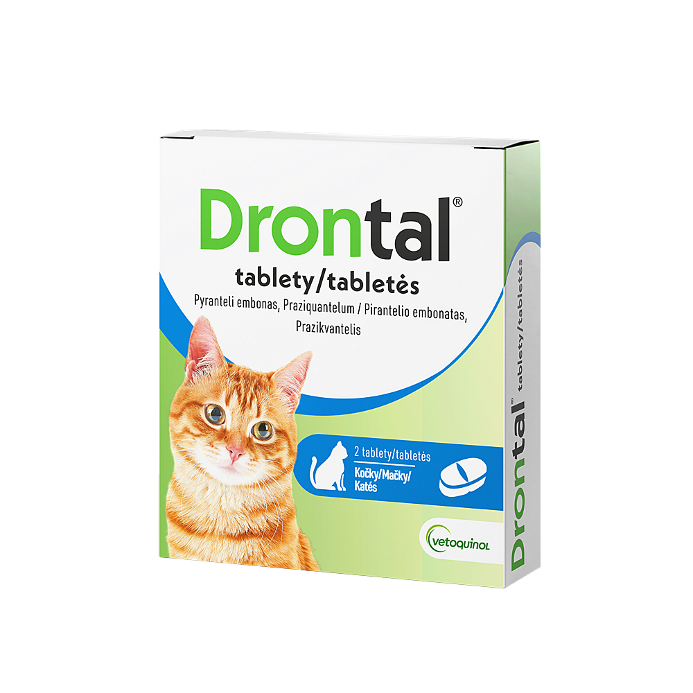 DRONTAL Odčervovacie tablety pre mačky 2 tablety