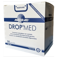 DROP MED Rýchloobväz sterilný antiseptický 7x5 cm 50 kusov