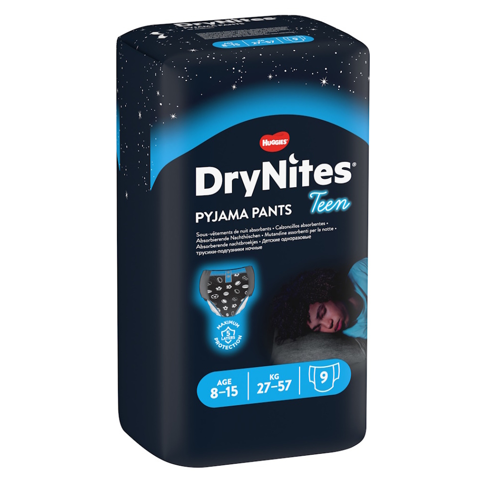 HUGGIES® Dry Nites large pre chlapcov plienkové nohavičky 27-57 kg 9 ks kúpite na Mojalekaren.sk