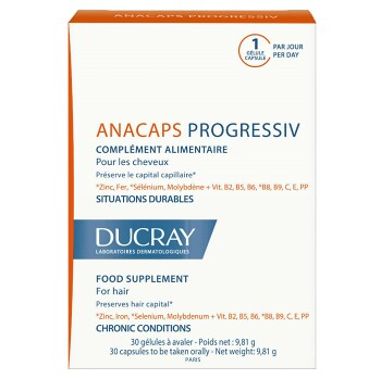 DUCRAY Anacaps Progressiv chronické vypadávanie vlasov 30 kapsúl