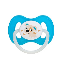 CANPOL BABIES Bunny&Company cumlík kaučukový čerešňa 0-6m modrý 1 kus