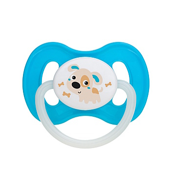 CANPOL BABIES Bunny&Company cumlík kaučukový čerešňa 0-6m modrý 1 kus (Cumlíky pre deti 0 - 6 mesiacov) - Upokojujúci