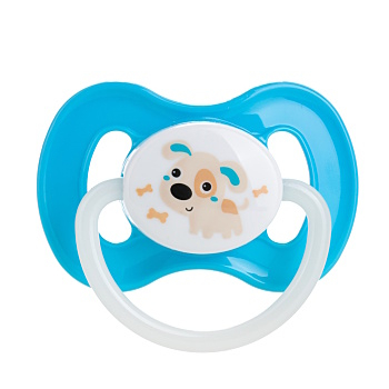 CANPOL BABIES Bunny&Company cumlík kaučuk čerešňa 6-18m modrý 1 kus (Cumlíky 6 - 18 - mesiacov) - Upokojujúci
