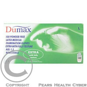 DUMAX vyšetrujúci latexové nesterilné nepúdrované rukavice XL / 100ks