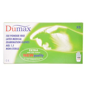 DUMAX Vyšetrujúci latexové rukavice nesterilné XS 100 kusov