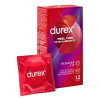 DUREX Feel thin extra lubricated 12 ks