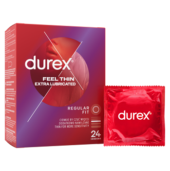 DUREX Feel thin extra lubricated 24 kusov (Kondómy) - Ochranný
