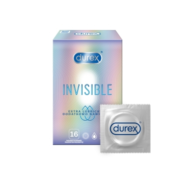 DUREX Invisible extra lubrikované kondómy 16 kusov