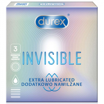 DUREX Invisible Extra lubrikované Kondómy 3 ks