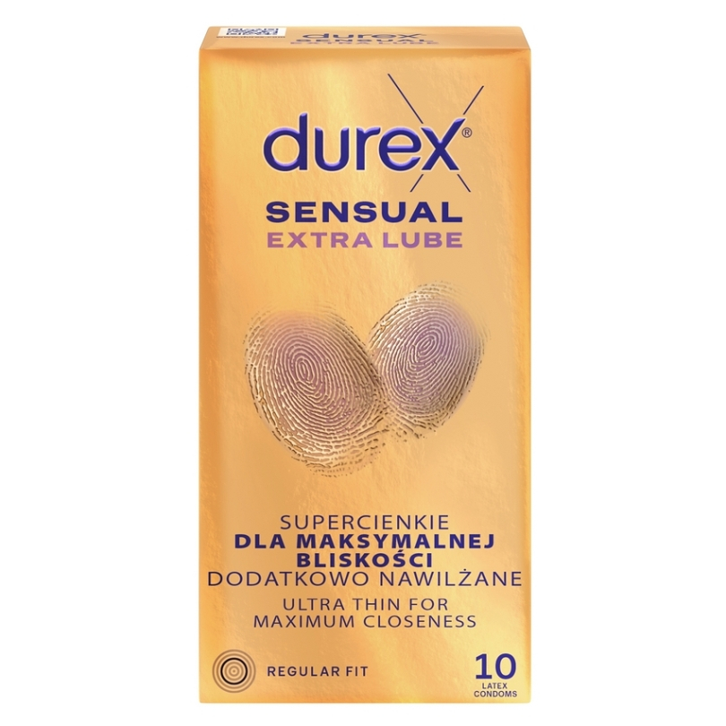 Durex Sensual Extra Lube kondómy 10 ks kúpite na Mojalekaren.sk