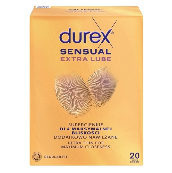 DUREX Sensual extra lube 20 kusov (Kondómy) - Ochranný