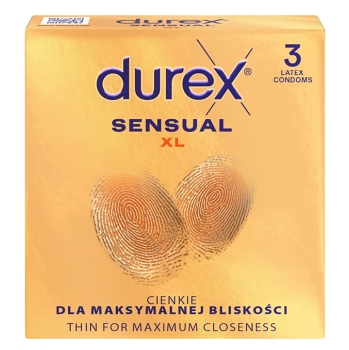 DUREX Sensual XL 3 kusy (Kondómy) - Ochranný