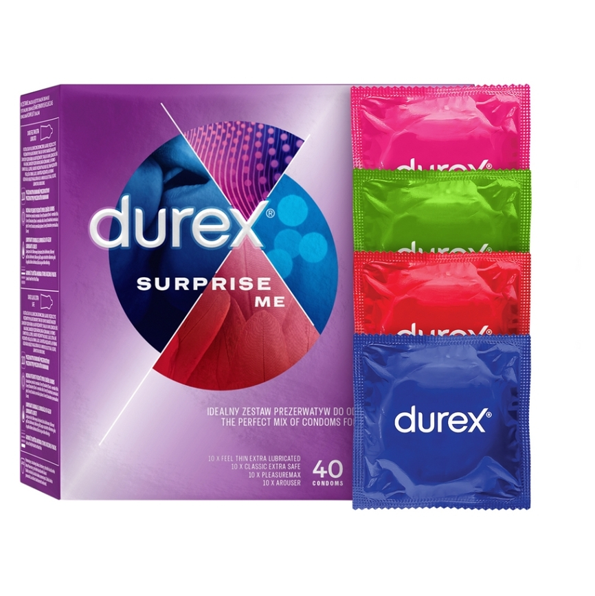 Durex Surprise Me kondómy mix 40 ks
