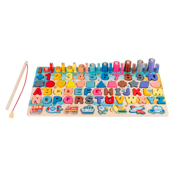 DVEDETI Multifunkčná doska vkladačka 6v1 (Vkladačky, spojovačky a puzzle)